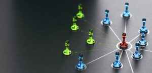 Pawns establishin a connection to resemble link building
