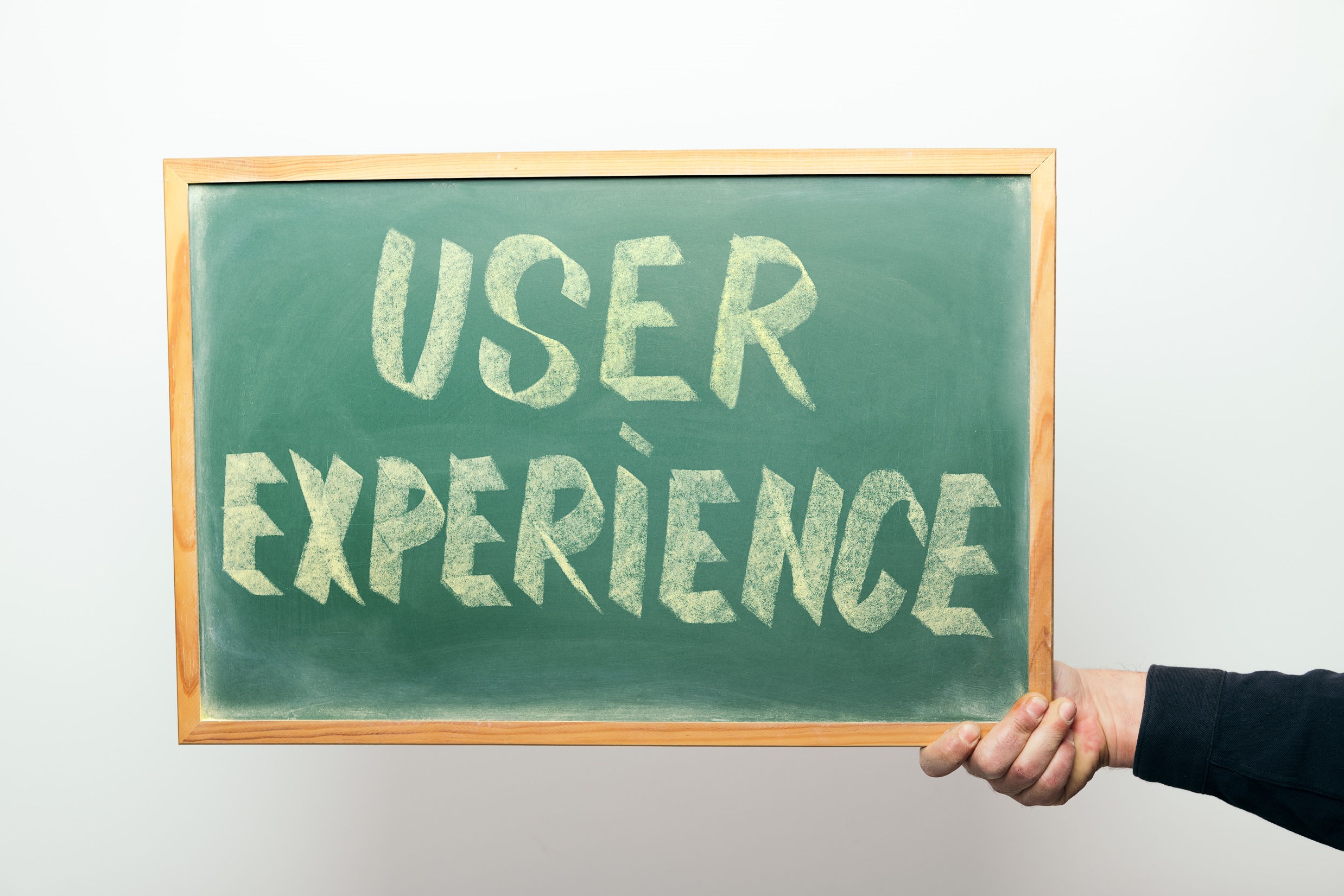 User experience written on chalk board